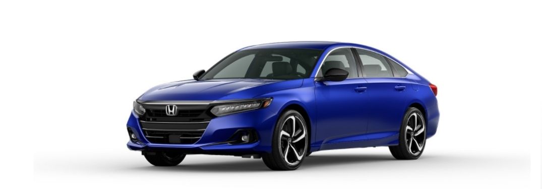 Blue 2021 Honda Accord Sport Special Edition on a White Background
