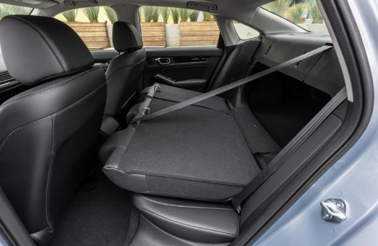 Rear seats of the 2022 Honda Civic Sedan Touring