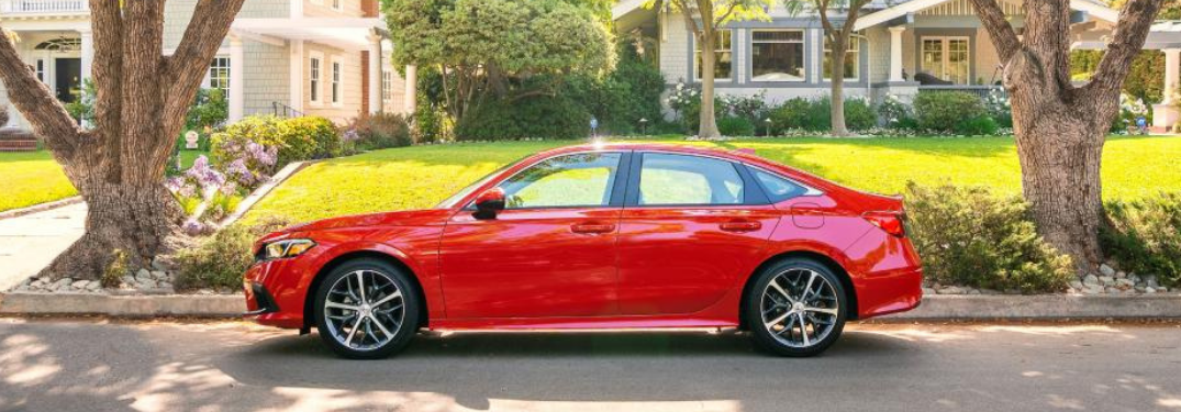 2022 Honda Civic Sedan parked on the side of a road