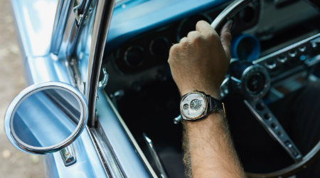 Ford Mustang watch on wrist