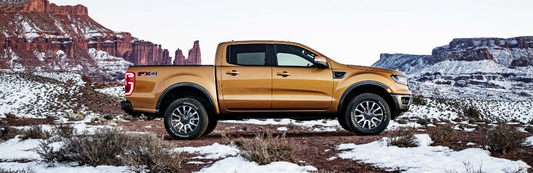 2019 Ford Ranger Exterior Passenger Side Profile on Snow