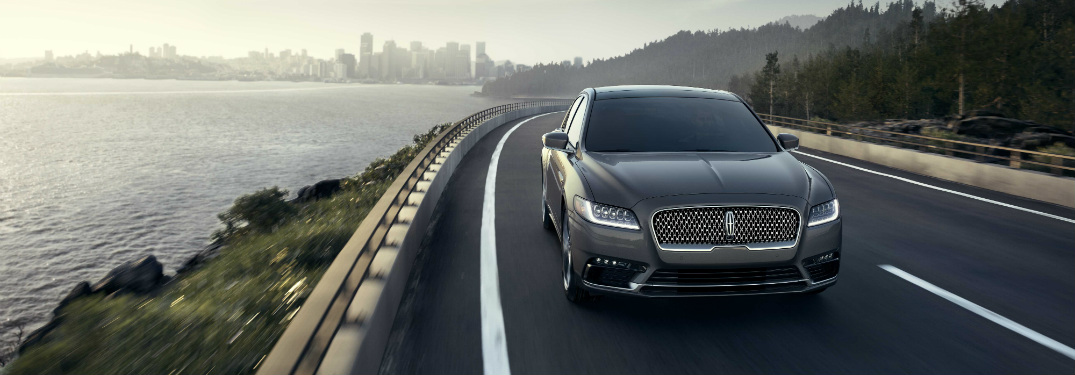 front view of gray 2018 lincoln continental