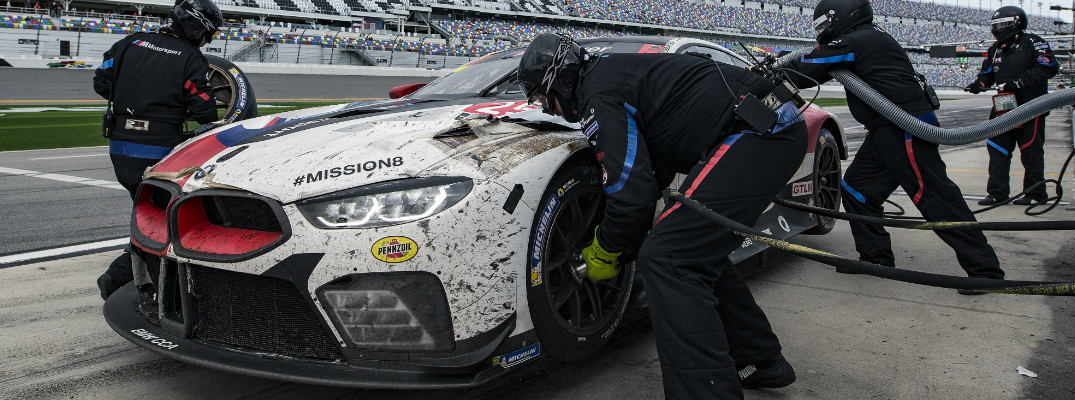 2018 BMW M8 GTE at Pit Spot at 2018 IMSA WeatherTech SportsCar Championship