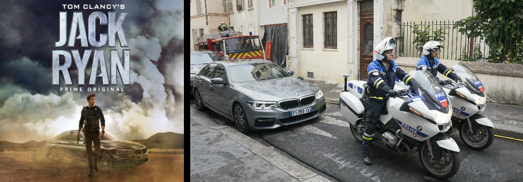 Jack Ryan Movie Poster and Scene from the Jack Ryan Movie with the BMW 5 Series