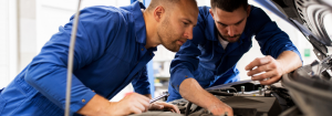 Mechanic repairing a vehicle