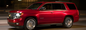 Side view of the Back view of the 2016 Chevy Tahoe