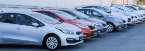 Used cars at a parking lot