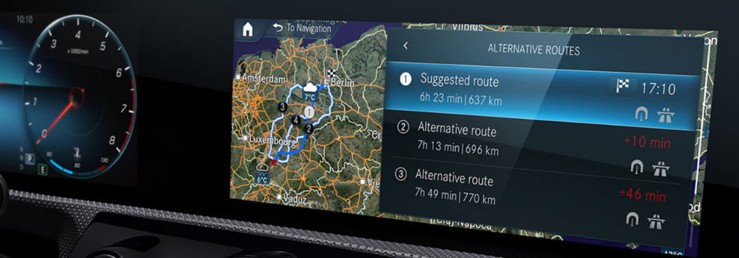 Mercedes-Benz infotainment screen
