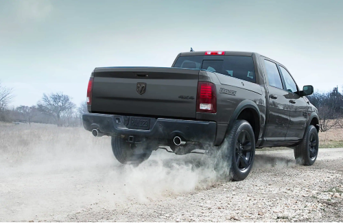 2020 Ram 1500 Classic Warlock black exterior rear fascia driving
