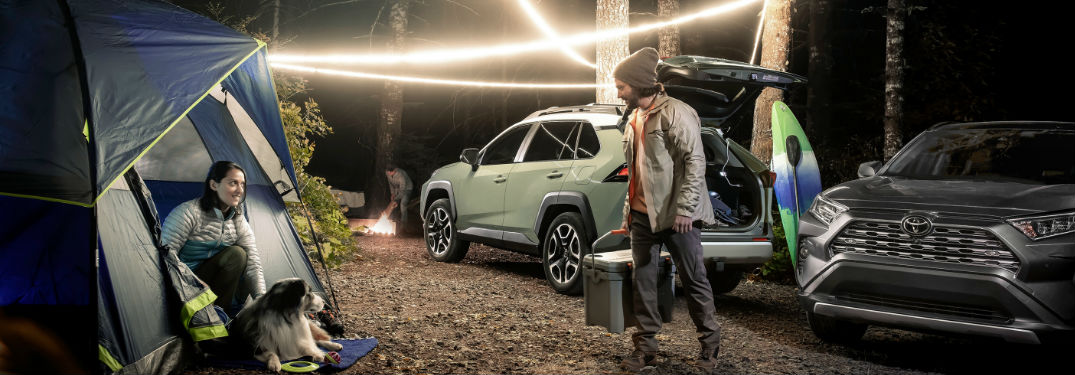 2021 Toyota RAV4 parked at a campsite
