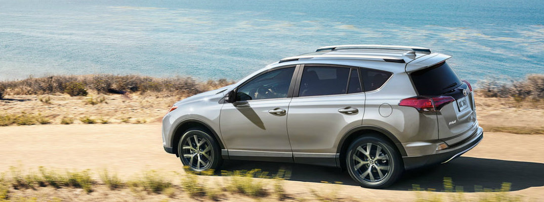 2018 Toyota RAV4 driving on the beach