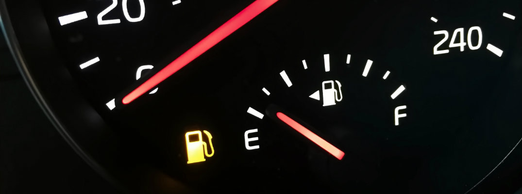 Car gas tank on empty