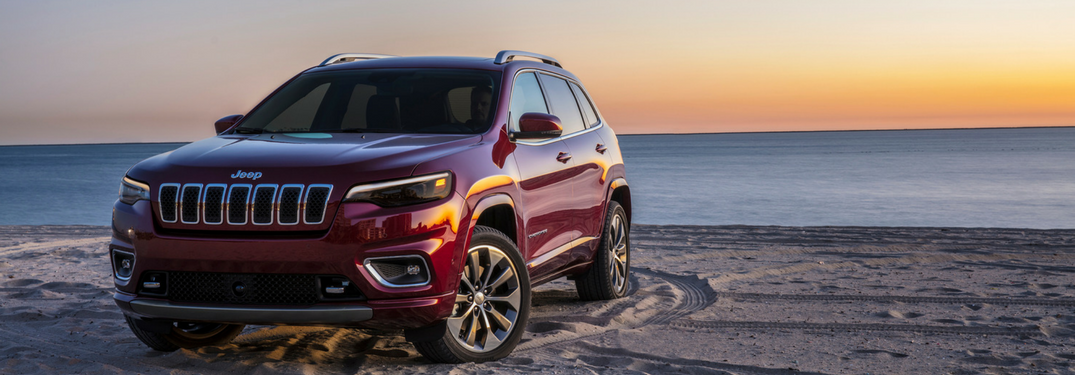 2018 Jeep Cherokee on a beach