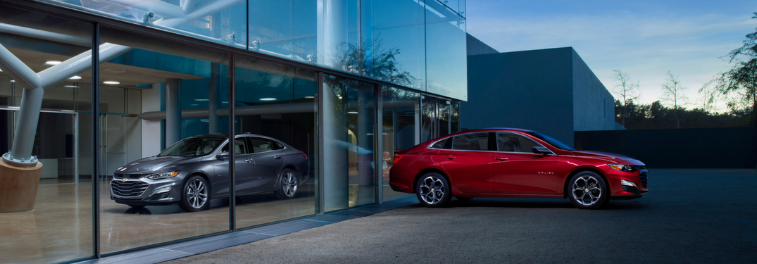 2019 Chevy Malibu in red & gray