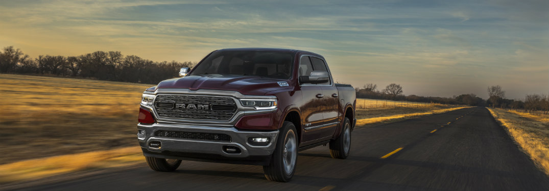 2019 Ram 1500 drives down street