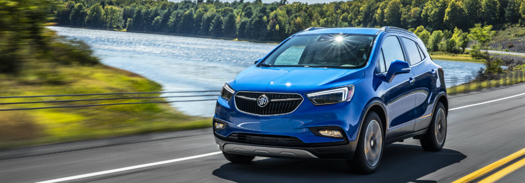 2019 Buick Encore driving down a road