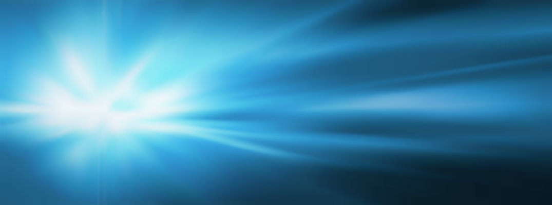 Shining blue light representing the future
