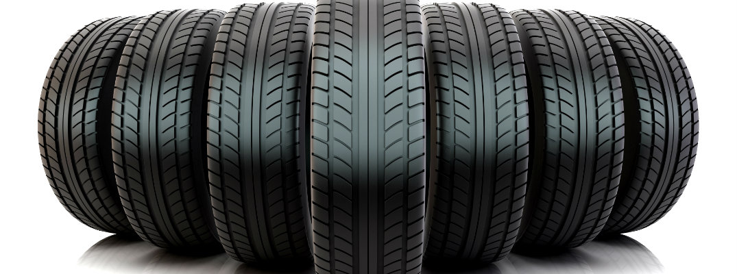 Line of new tires