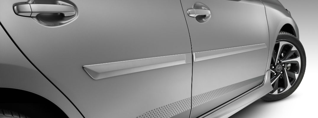 A close up photo of the side of the Toyota Corolla iM