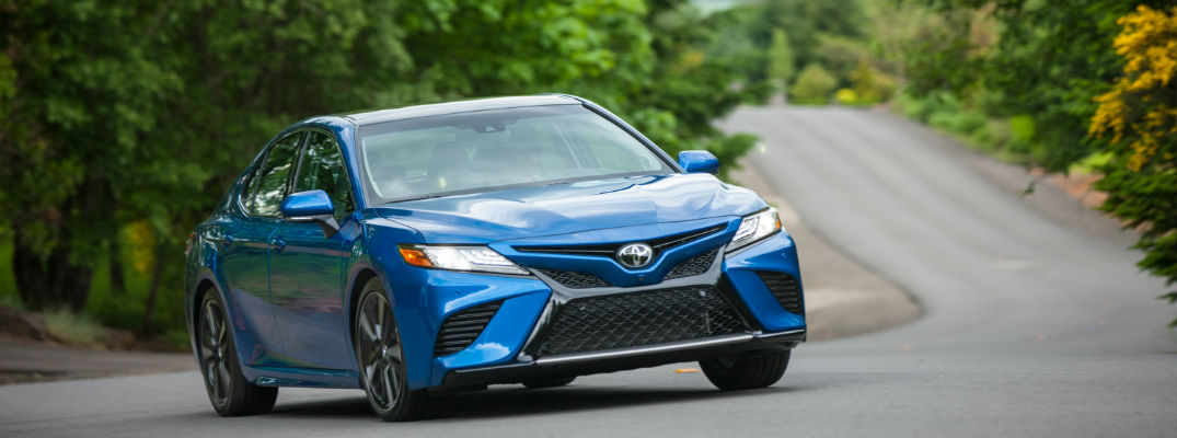 A front right quarter photo of a 2018 Toyota Camry.