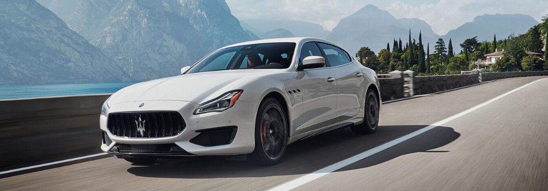 2020 Maserati Quattroporte exterior front fascia driver side on highway