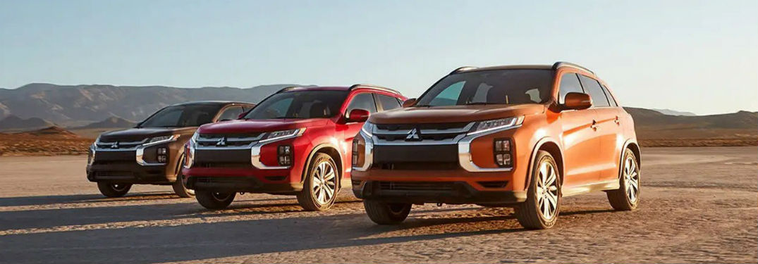 alineacin de tres modelos 2020 Mitsubishi Outlander Sport