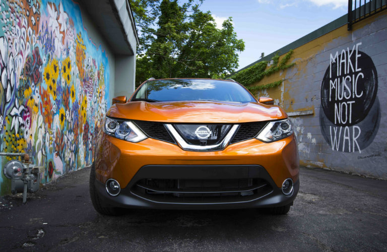 orange nissan rogue sport grille