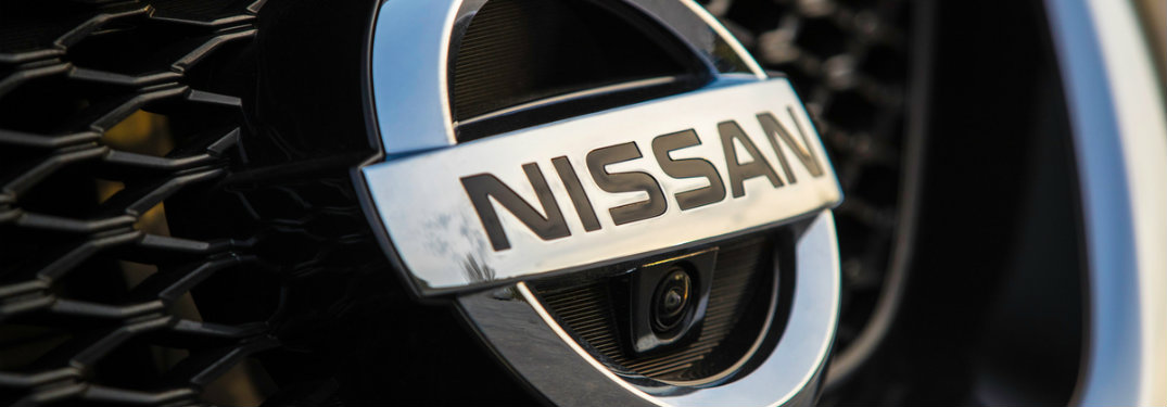 close up of nissan logo