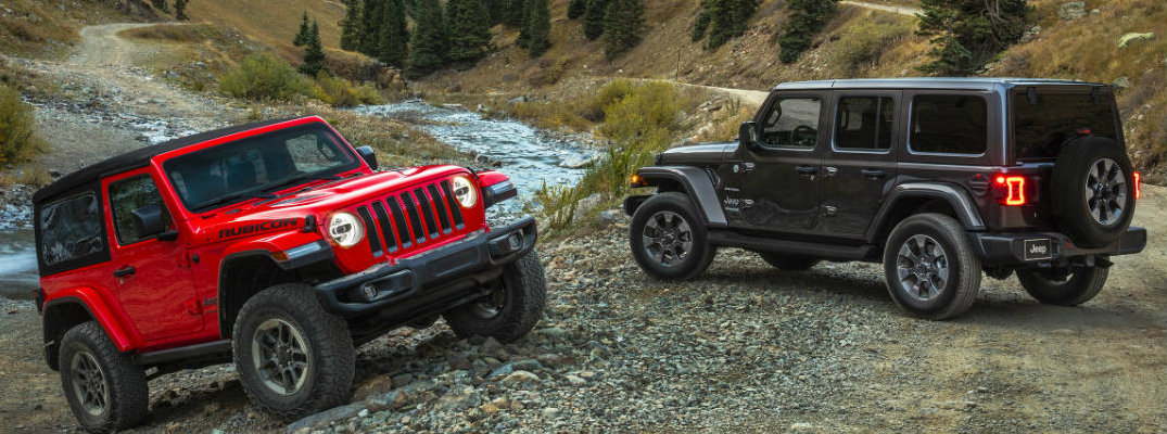 2018 Jeep Wrangler models out in the wilderness