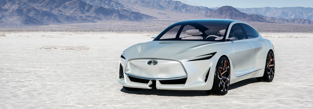 white infiniti q inspiration in desert