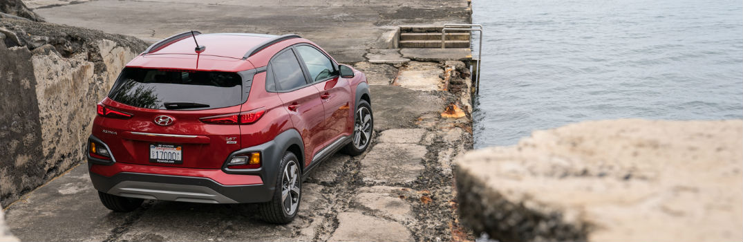 2018 Hyundai Kona Exterior Passenger Side Rear Red