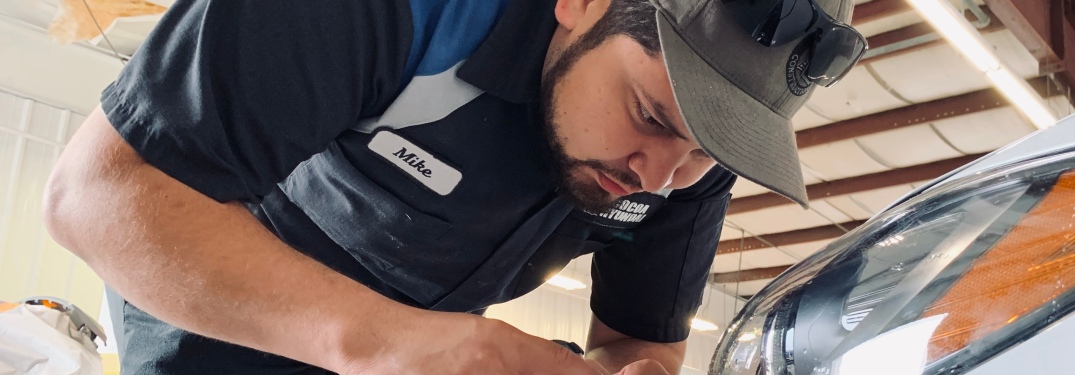 Technician working on a Hyundai