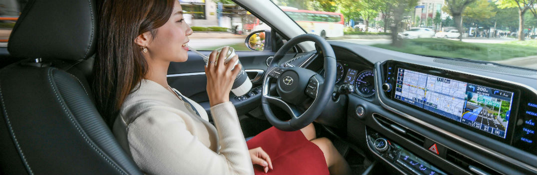 Driver Simulating Autonomous Driving in a Hyundai Vehicle