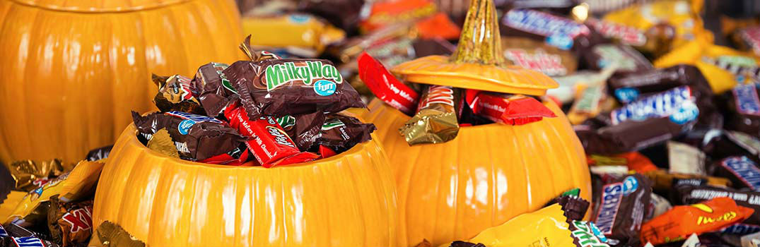Fake Pumpkins Filled with Candy