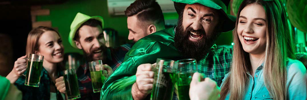 People Dressed in Green Drinking Green Beer for St Patricks Days