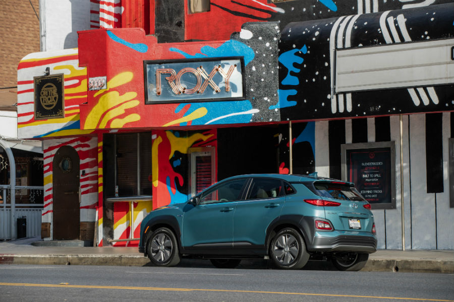 2020 Hyundai Kona Electric Exterior Driver Side Rear Profile