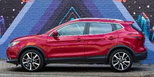 2018 Nissan Rogue Sport Side View of Red Exterior