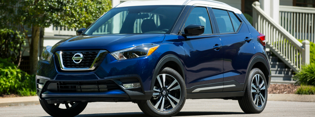 2018 Nissan Kicks Front View of Blue Exterior