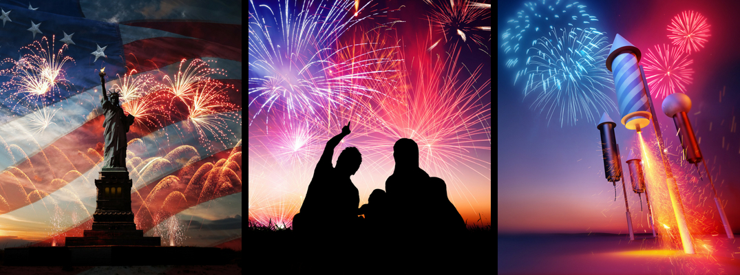 4th of July Fireworks Collage