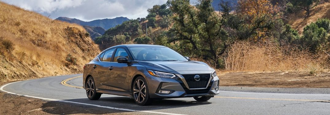 2020 Nissan Sentra on the road