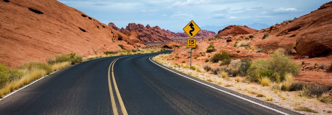Winding road in the middle of nowhere