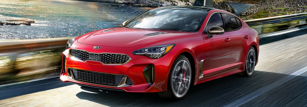 2018 kia stinger driving by water