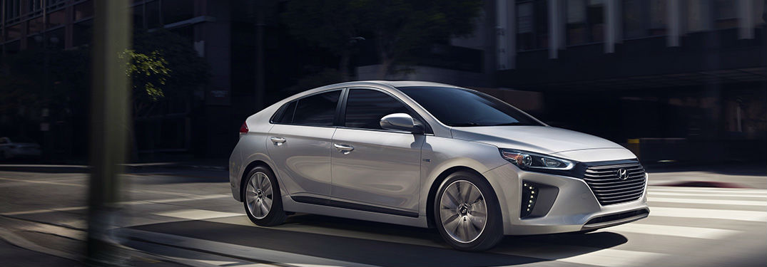 2018 Hyundai Ioniq Hybrid driving on road