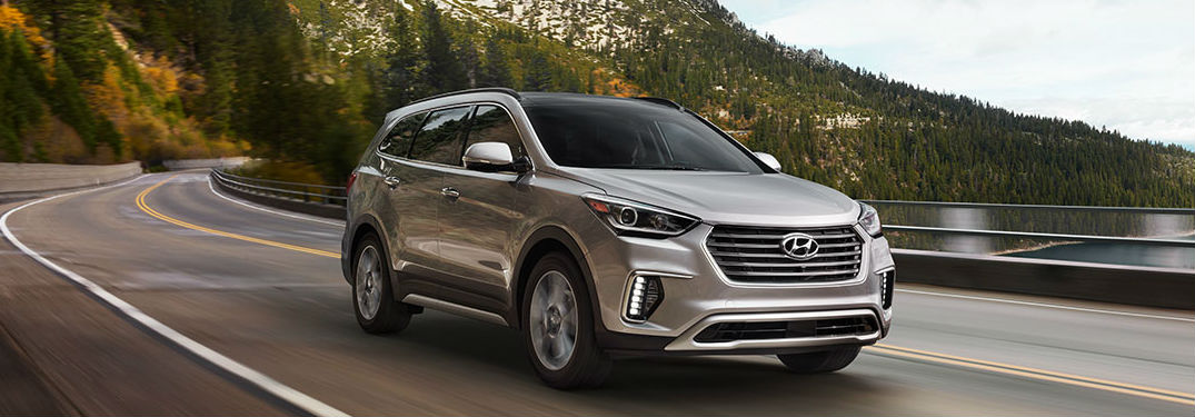 2018 Hyundai Santa Fe driving on a road