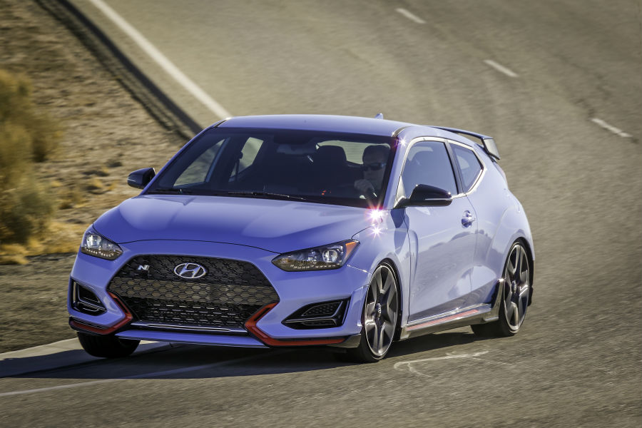 2020 Hyundai Veloster N Exterior Driver Side Front Angle