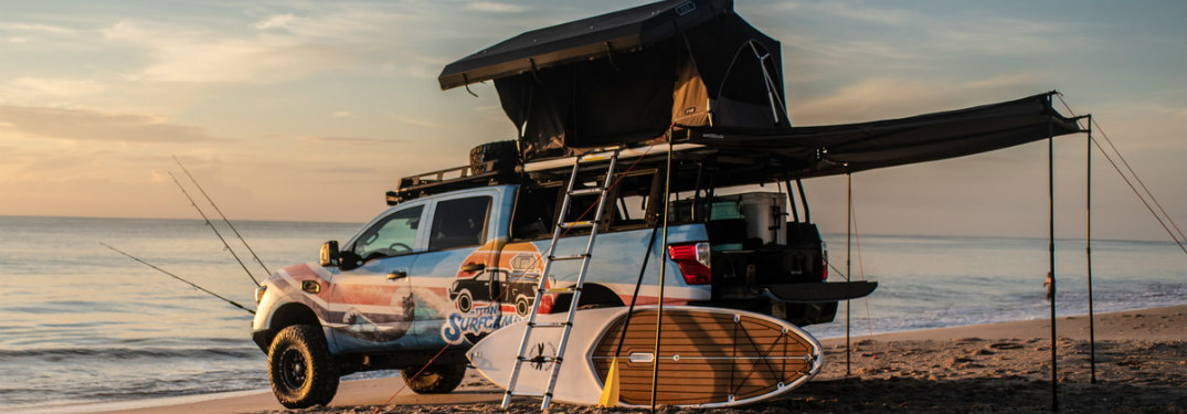 side view of the Nissan TITAN XD Surfcamp Concept
