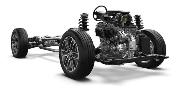 Cutaway View of the 2018 GMC Acadia Real-Time Suspension System