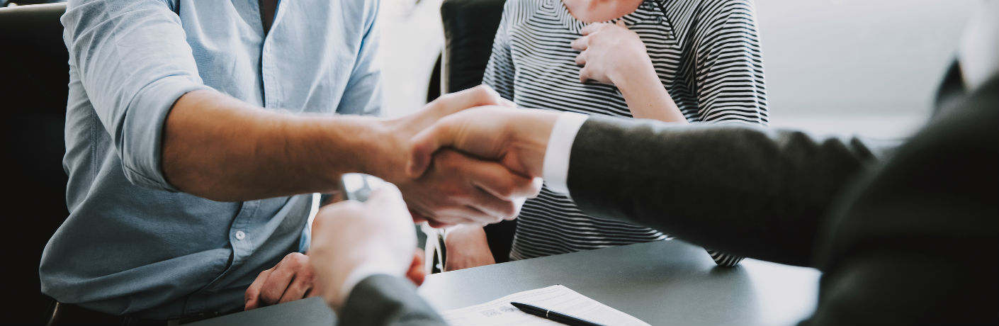 Two people shaking hands