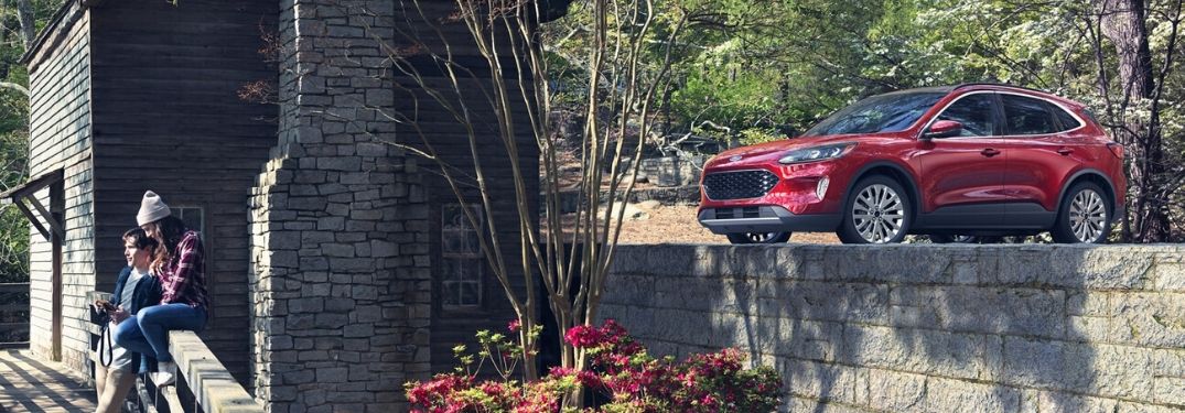 2020 Ford Escape parked outside on tall path