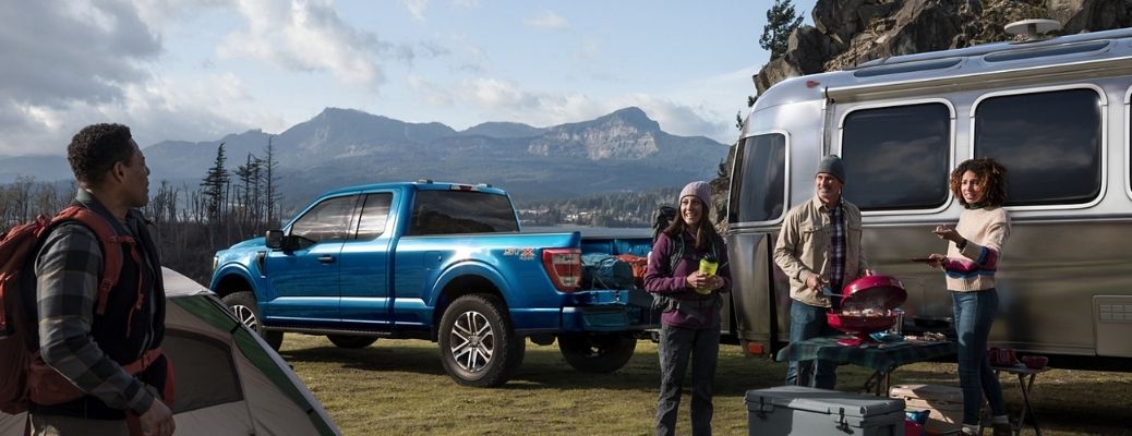 2021 Ford F-150 parked with a trailer